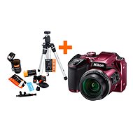 Nikon COOLPIX B500 fialový + Rollei Starter Kit