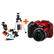 Nikon COOLPIX B500 červený + Rollei Starter Kit