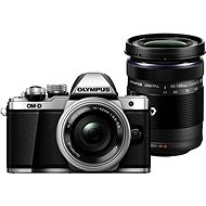 Olympus E-M10 Mark II Pancake silver + ED 14-42EZ strieborný+ 40-150mm R čierny