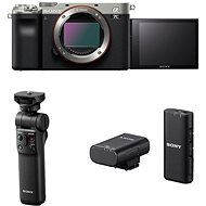Sony Alpha A7C strieborný + Grip GP-VPT2BT + Mikrofón ECM-W2BT - Digitálny fotoaparát