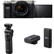Sony Alpha A7C + FE 28–60 mm f/4 – 5,6 strieborný + Grip GP-VPT2BT + Mikrofón ECM-W2BT - Digitálny fotoaparát