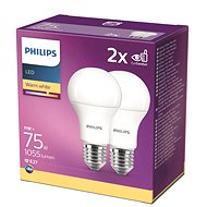 Philips LED 11-75W, E27 2700 K, 2 ks - LED žiarovka
