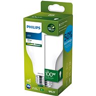 Philips LED 7,3 – 100 W, E27, 3000 K, mliečna, A