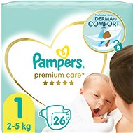 PAMPERS Premium Care Newborn veľkosť 1 (26 ks) - Jednorazové plienky