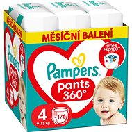 PAMPERS Pants veľ. 4 (176 ks) - mesačná zásoba - Plienkové nohavičky