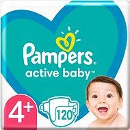 Detské plienky PAMPERS Active Baby veľ. 4+ (120 ks) - mesačné balenie