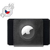 FIXED Tiny Wallet for AirTag z pravej hovädzej kože čierna - Peňaženka