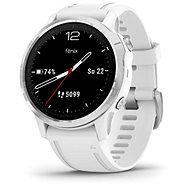 Smart hodinky Garmin Fenix 6S Glass Silver/White Band