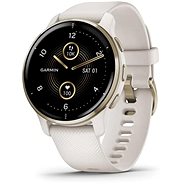Smart hodinky Garmin Venu 2 Plus Cream Gold/White Band