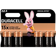 Jednorazová batéria Duracell Basic alkalická batéria 8 ks (AA) - Jednorázová baterie
