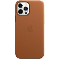 Apple iPhone 12 a 12 Pro Kožený kryt s MagSafe sedlovo hnedý - Kryt na mobil