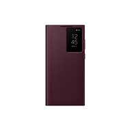 Samsung Galaxy S22 Ultra 5G Flipové puzdro Clear View vínové - Puzdro na mobil