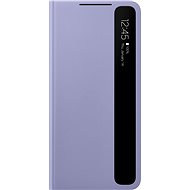 Puzdro na mobil Samsung Flipové puzdro Clear View pre Galaxy S21+ fialové