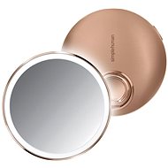 Simplehuman Sensor Compact, LED svetlo, 10× zväčšenie, Rose Gold - Kozmetické zrkadlo