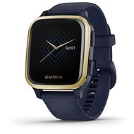 Smart hodinky Garmin Venu Sq Music, LightGold/Blue Band