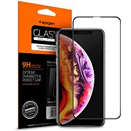 Spigen Glass FC HD Black iPhone XS/X - Ochranné sklo