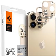 Ochranné sklo na objektív Spigen tR Optik 2 Pack Gold iPhone 13 Pro/13 Pro Max