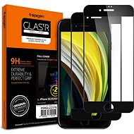 Spigen Glass FC 2 Pack Black iPhone SE 2022/SE 2020/8/7 - Ochranné sklo