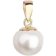EVOLUTION GROUP 924001.1 biely dekorovaný pravou perlou AAA8-8,5 (Au 585/1000, 1,5 g) - Prívesok
