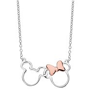 DISNEY Mickey a Minnie strieborný náhrdelník N902594TL-18 - Náhrdelník