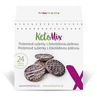 KETOMIX Proteínové sušienky s čokoládovou polevou (30 sušienok) - Trvanlivé jedlo