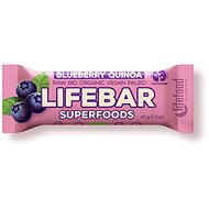 Lifefood Lifebar Superfoods RAW BIO 47 g, čučoriedka s quinoou - Raw tyčinka