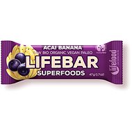 Lifefood Lifebar Superfoods RAW BIO 47 g, acai s banánom - Raw tyčinka