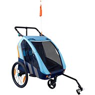 Trailblazer detský kombinovaný vozík za bicykel + kočík pre 2 deti – modrý - Detský vozík za bicykel