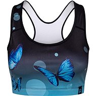 Veselý športový top Pôvabný motýľ modrá/čierna - Tielko