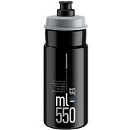 Elite Cyklistická fľaša na vodu JET BLACK grey logo 550 ml
