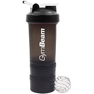 GymBeam Blend Bottle Black White 600 ml + zásobník - Športová fľaša