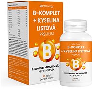 MOVit B-Komplet + Kyselina listová PREMIUM, 90 tabliet - Vitamín B