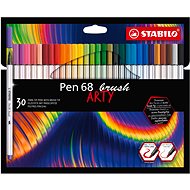 STABILO Pen 68 brush s flexibilným štetcovým hrotom, puzdro 30 farieb - Fixky