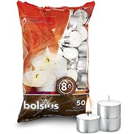 BOLSIUS čajové sviečky biele 50 ks
