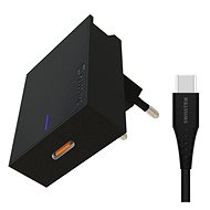 Swissten sieťový adaptér pre Samsung Super Fast Charging 25W + dátový kábel USB-C/USB-C 1,2 m čierny - Nabíjačka do siete