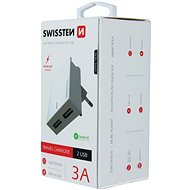 Nabíjačka do siete Swissten sieťový adaptér SMART IC 2× USB 3A biely - Nabíječka do sítě