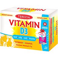 TEREZIA Vitamín D3 1000 IU 90 toboliek + Vitamín D3 400 IU 10 ml - Vitamín D