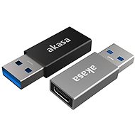 AKASA USB 3.1 Gen2 Type-C female to Type-A malé adaptér, 2 pack - Redukcia