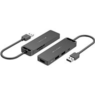 Vention USB 2.0 to 3× USB/TF/SD/Micro USB-B HUB 0,15 m Black ABS Type - USB hub