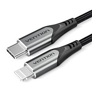 Dátový kábel Vention Lightning MFi to USB-C Braided Cable (C94) 2m Gray Aluminum Alloy Type