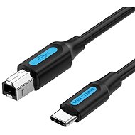 Vention USB-C 2.0 to USB-B Printer 2A Cable 2m Black - Dátový kábel