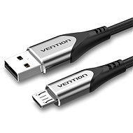 Dátový kábel Vention Luxury USB 2.0 -> micro USB Cable 3A Gray 0,25 m Aluminum Alloy Type