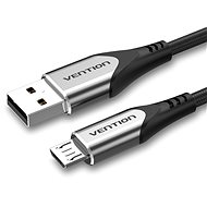 Vention Luxury USB 2.0 -> micro USB Cable 3A Gray 1 m Aluminum Alloy Type - Dátový kábel