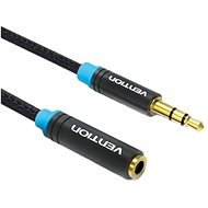 Vention Cotton Braided 3,5 mm Jack Audio Extension Cable 3 m Black Metal Type