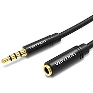 Vention Cotton Braided 3,5 mm Audio Extension Cable 1,5 m Black Metal Type - Audio kábel
