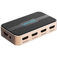 Vention 1 In 4 Out HDMI Splitter 4 K@30 Hz Gold Aluminum Alloy Type