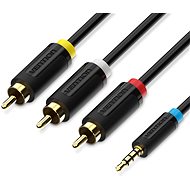 Vention 3,5 mm Male to 3× RCA Male AV Cable 2 m Black - Video kábel