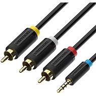 Vention 2,5 mm Male to 3× RCA Male AV Cable 1,5 m Black - Video kábel