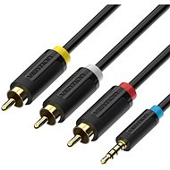 Vention 2,5 mm Male to 3× RCA Male AV Cable 2 m Black - Video kábel