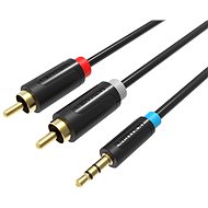 Vention 3,5 mm Jack Male to 2-Male RCA Adapter Cable 0,5 m Black - Audio kábel